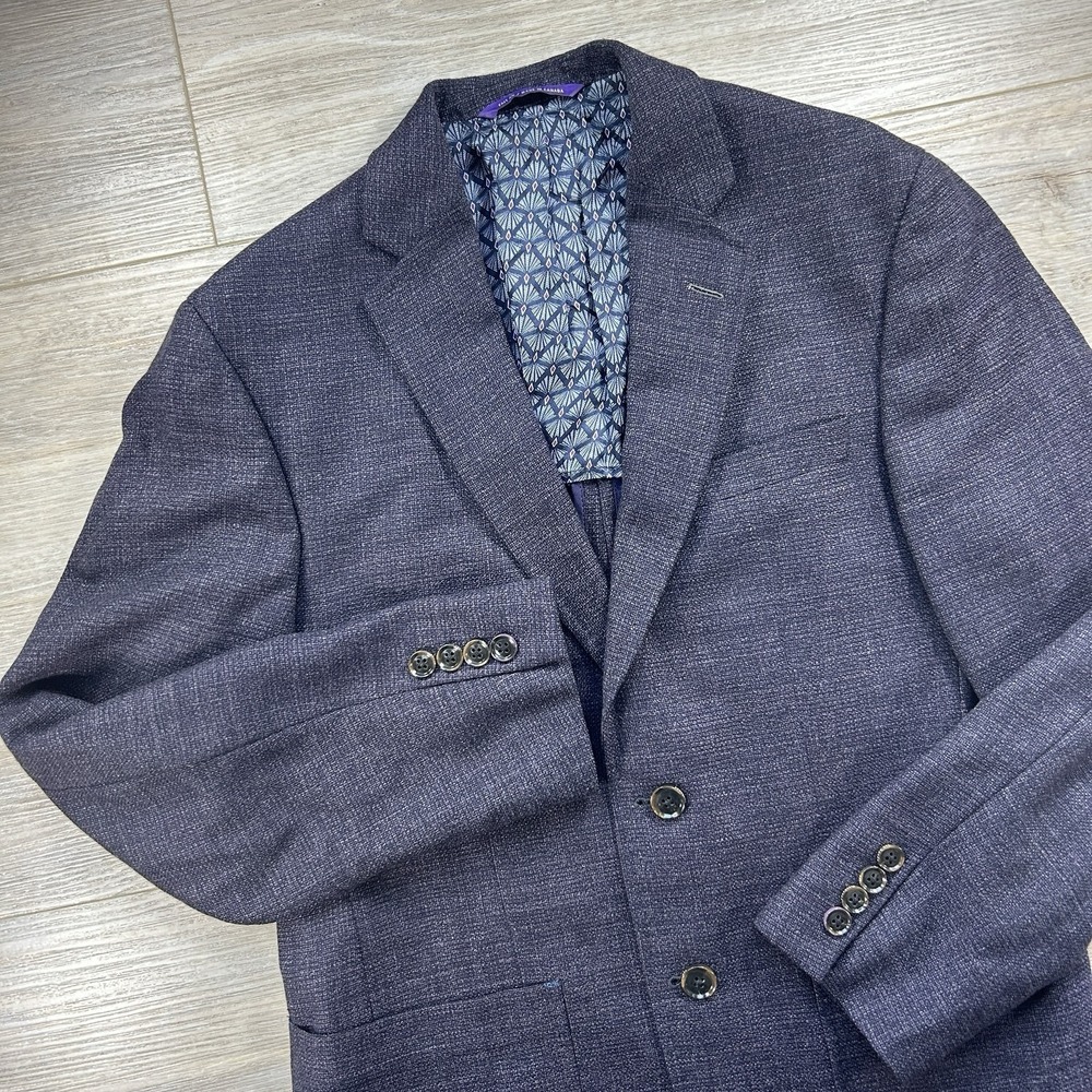 Ted Baker Endurance London Blazer Size 38S Kyle SPJ 100% Wool Eggplant Purple